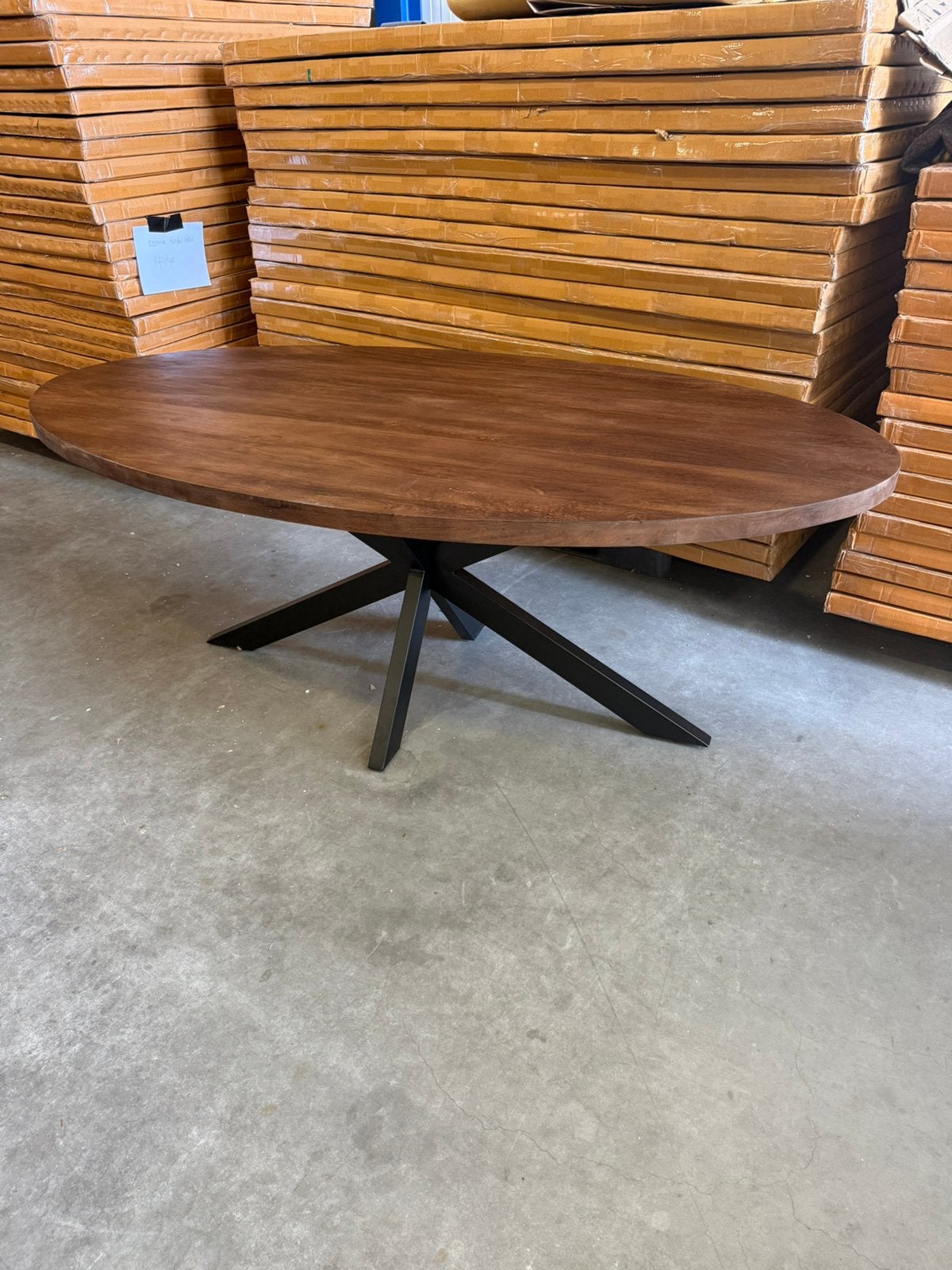 Mega magazijn uitverkoop ovale mango houten eettafels, Huis en Inrichting, Tafels | Eettafels, Ophalen, 100 tot 150 cm, Ovaal