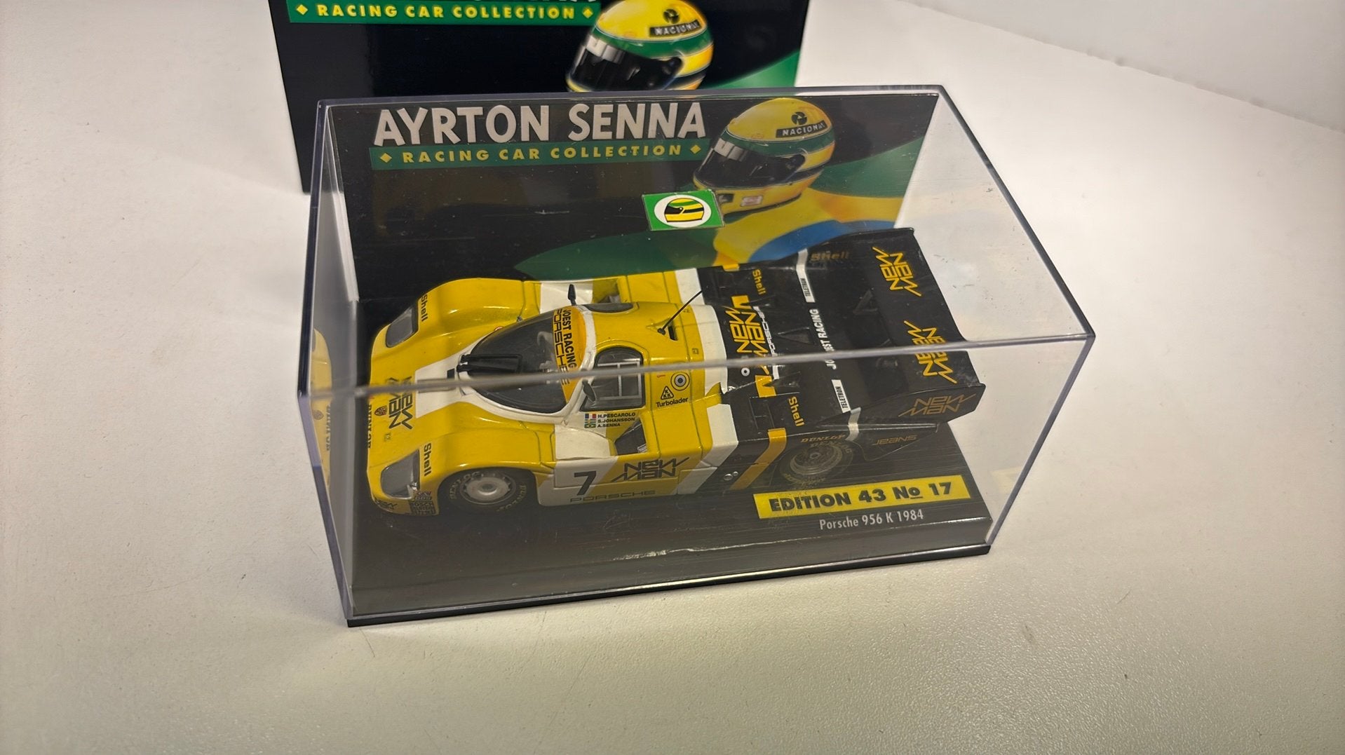 Porsche 956 k 1984 ayron senna 1984 minichamps 1.43, Hobby en Vrije tijd, Modelauto's | 1:43, Auto, Ophalen of Verzenden, MiniChamps