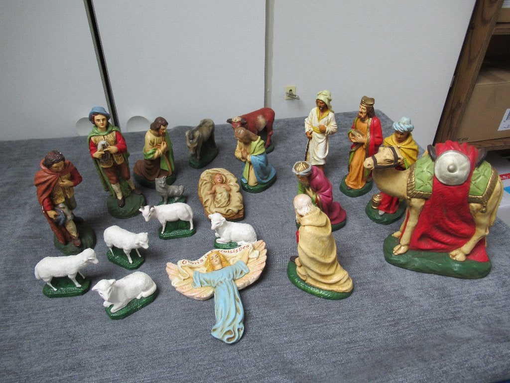 Kerstgroep (Gips), Diversen, Kerst, Ophalen, Gebruikt