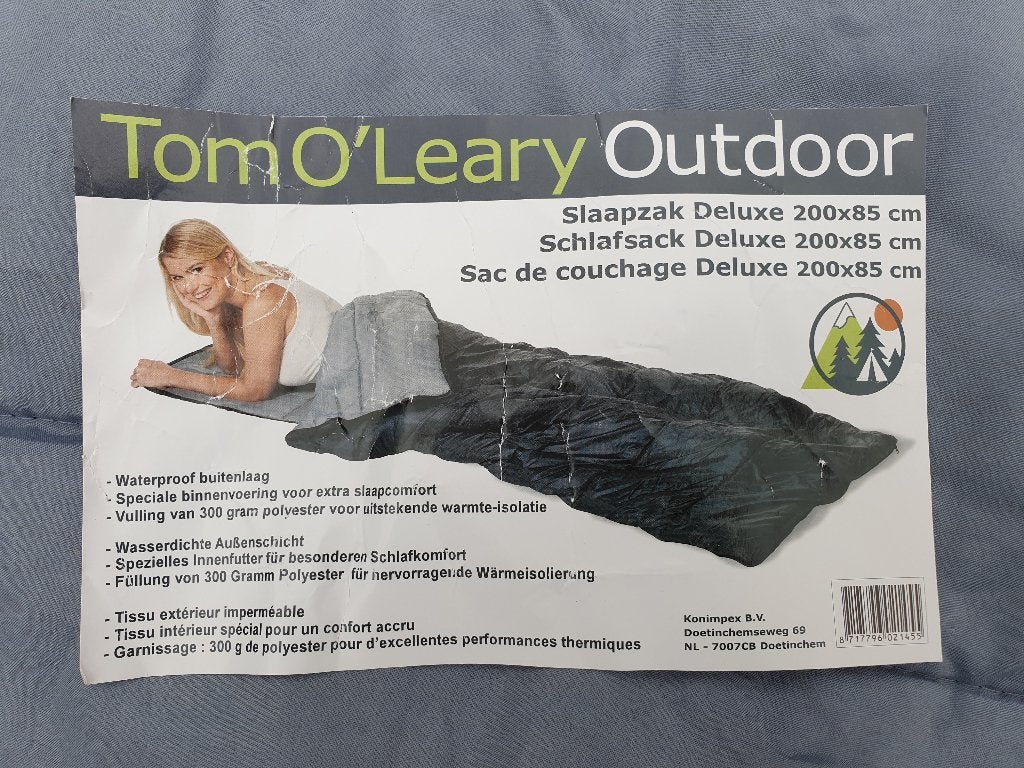 Tom O`Leary outdoor slaapzak Deluxe 200 x 85 cm camping tent, Caravans en Kamperen, Ophalen of Verzenden, Zo goed als nieuw