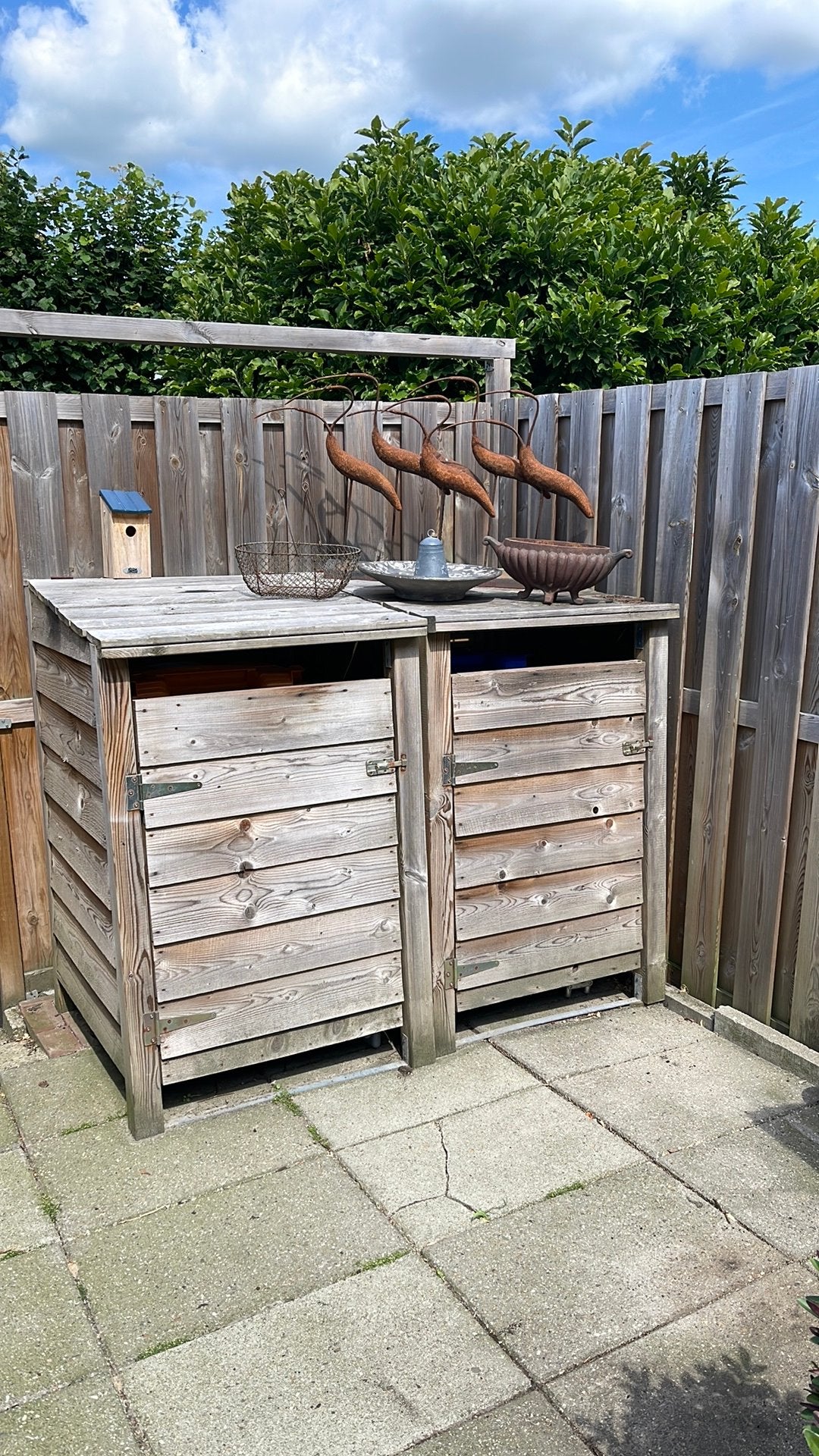 Houten kliko ombouw met deksel en scharnier, Ophalen, Overige materialen, Gebruikt, Minder dan 30 cm