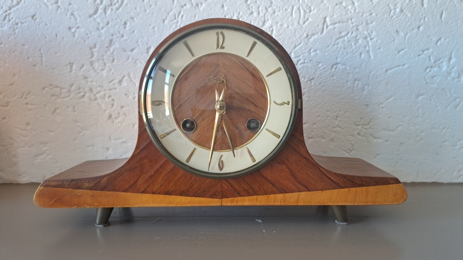 Mid-century/ retro tafelklok Kienzle, jaren 50/60, Antiek en Kunst, Ophalen