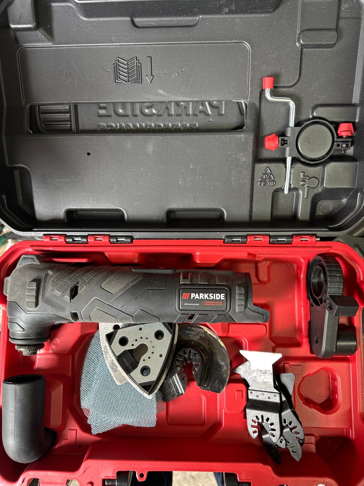 Parkside Multitool 12V in Koffer, Ophalen, Gebruikt, Multitool, Parkside