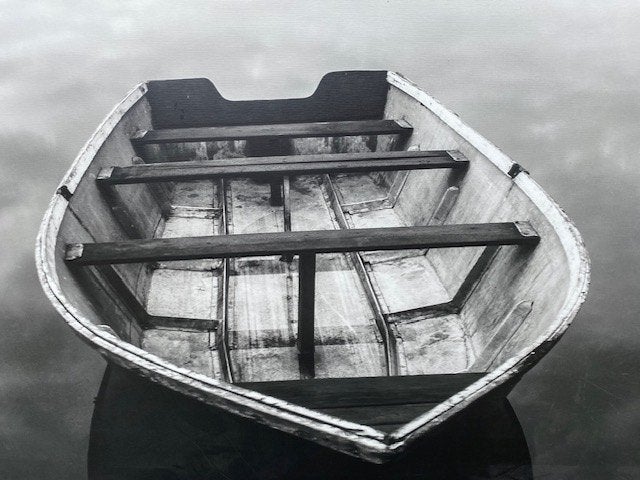Canvas Schilderij boot op het water, Ophalen, 50 – 75, Zo goed als nieuw, Schilderij