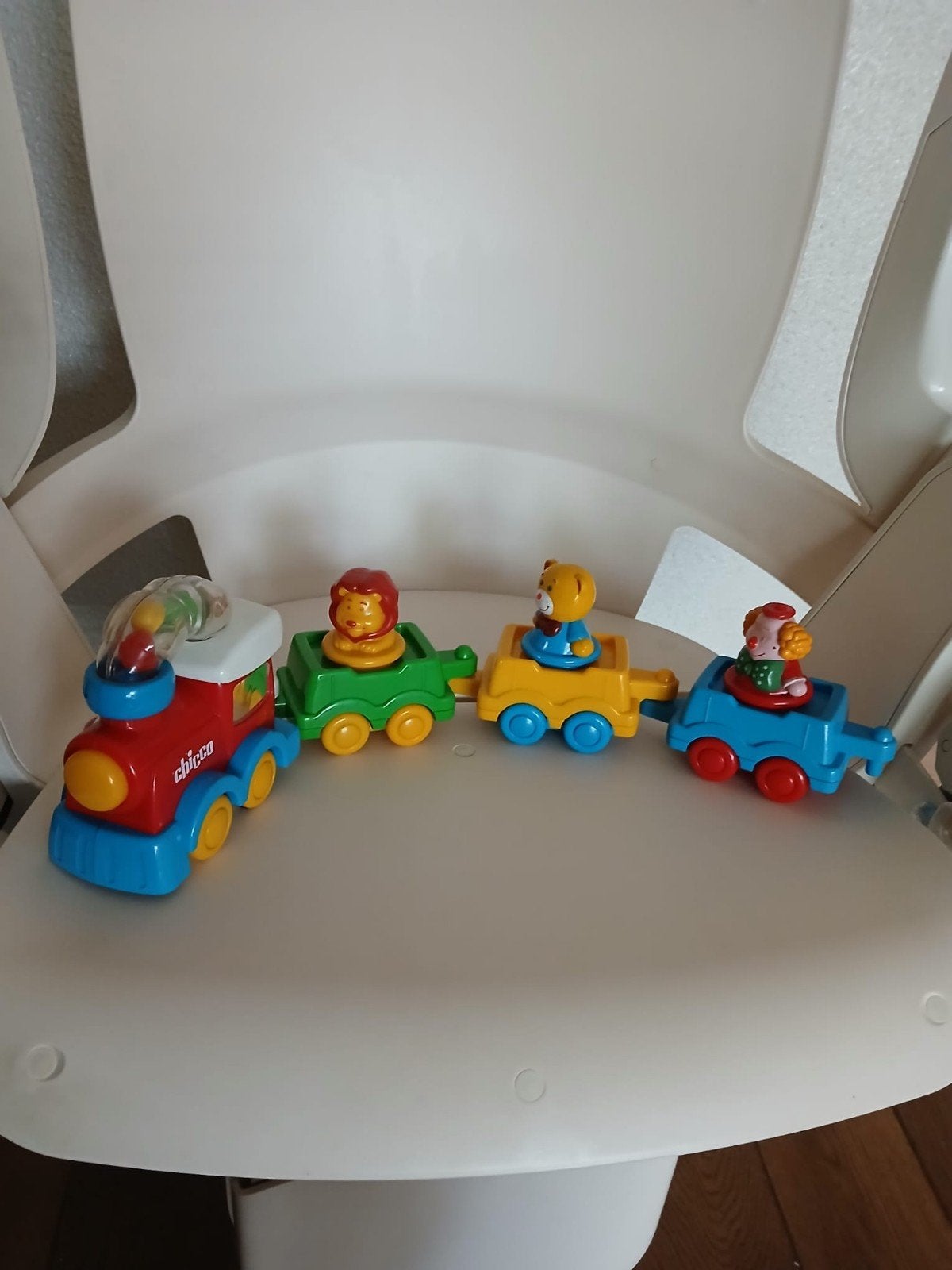 Chicco vintage Circus trein 100% Compleet., Ophalen of Verzenden, Gebruikt, Draaiende elementen