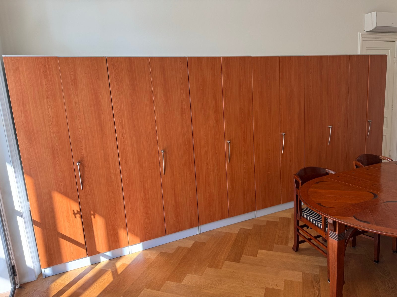7 archiefkasten kleur kersenhout., Ophalen, Gebruikt, 200 cm of meer, Kersenhout