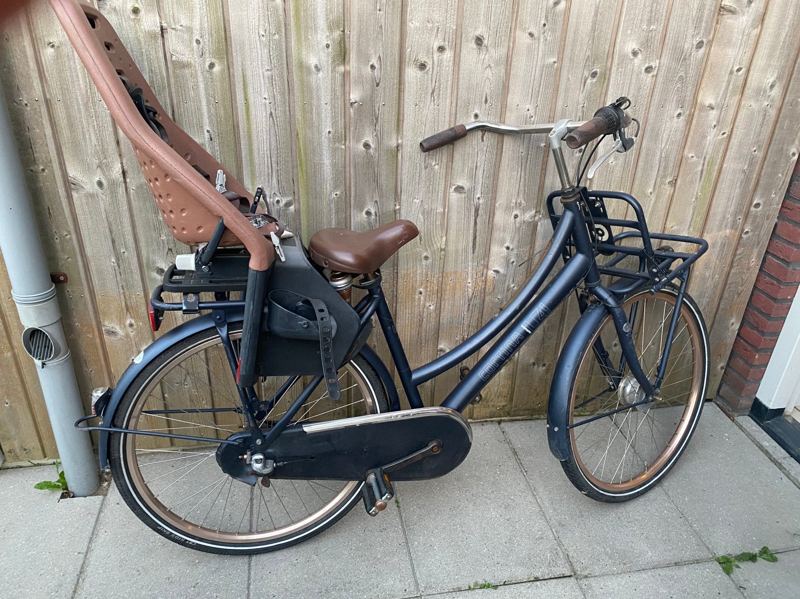 Cortina U4 Transport damesfiets 28”  + Yepp zitje, Ophalen, Zo goed als nieuw, Versnellingen