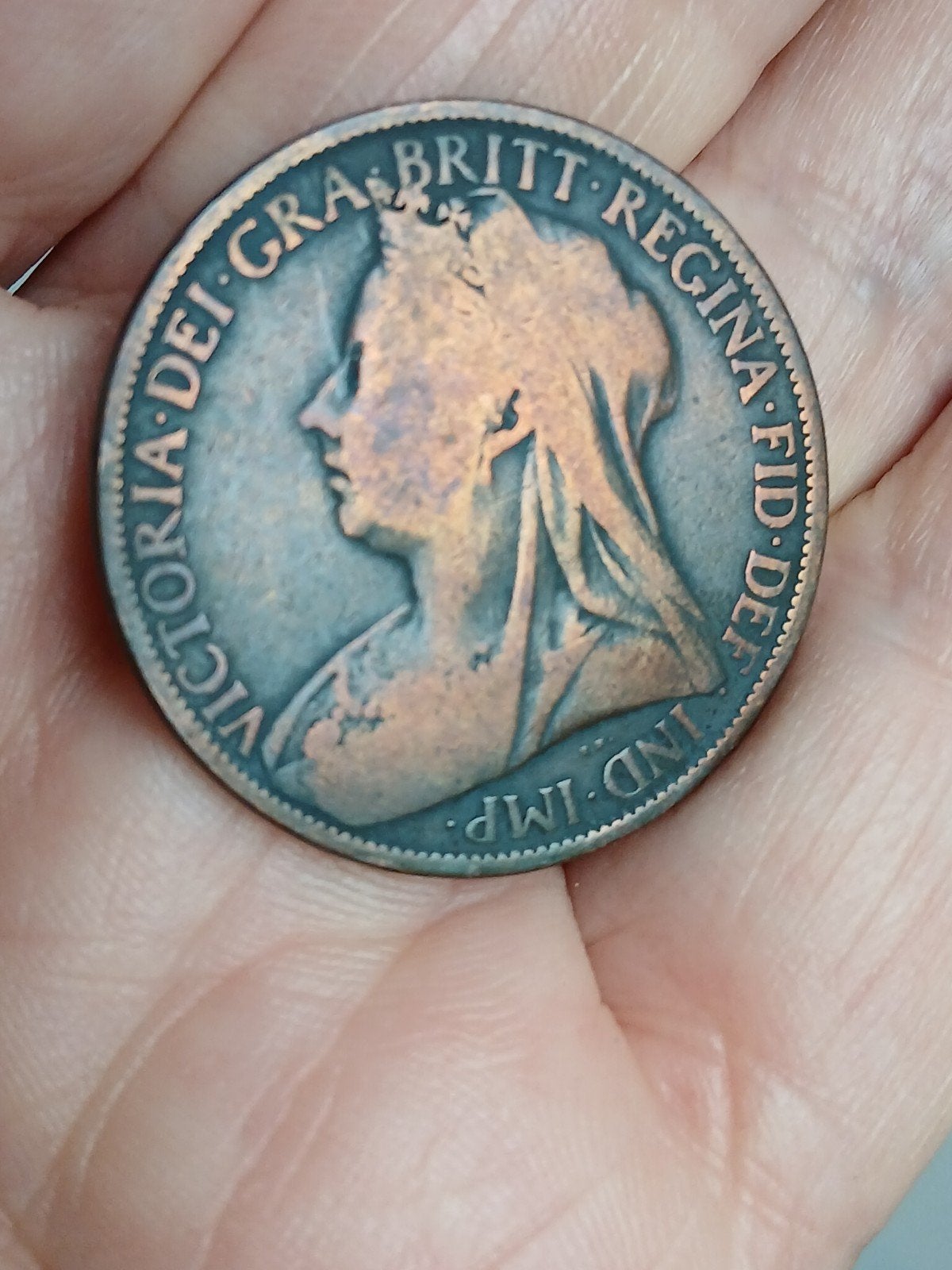 munt Victoria one penny 1898, Verzenden, Overige landen, Losse munt