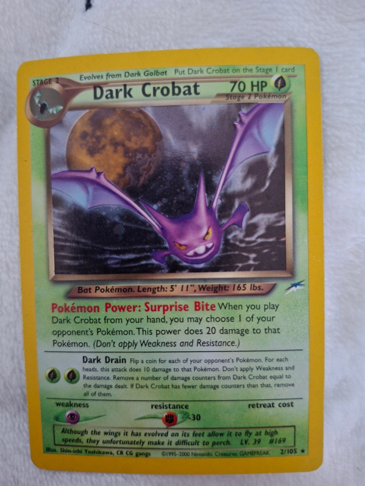 Dark Crobat pokemon kaart., Ophalen
