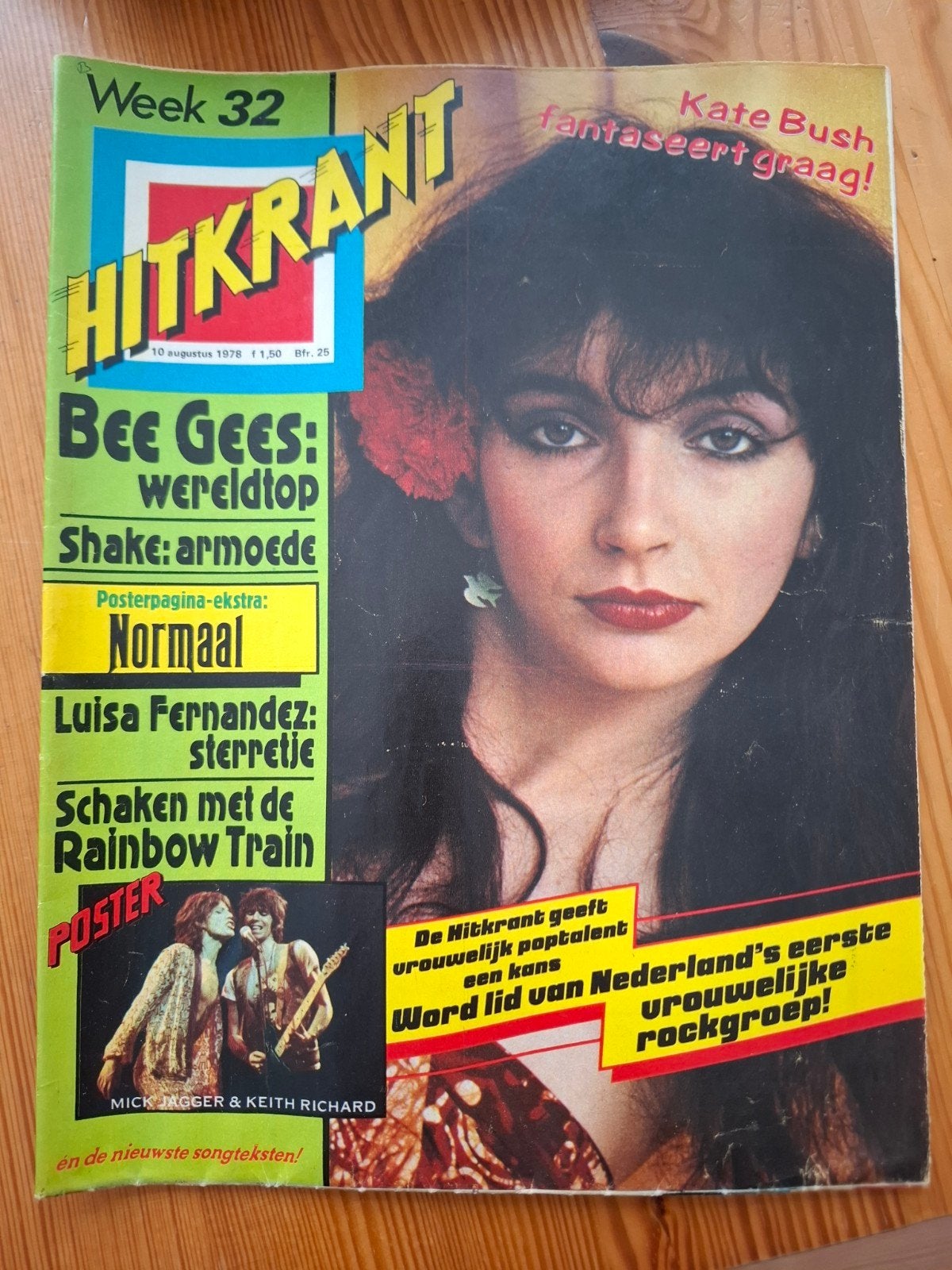 Hitkrant Week 32 (1978) met Kate Bush, Bee Gees, Normaal, Ophalen of Verzenden, Gelezen, Muziek, Film of Tv