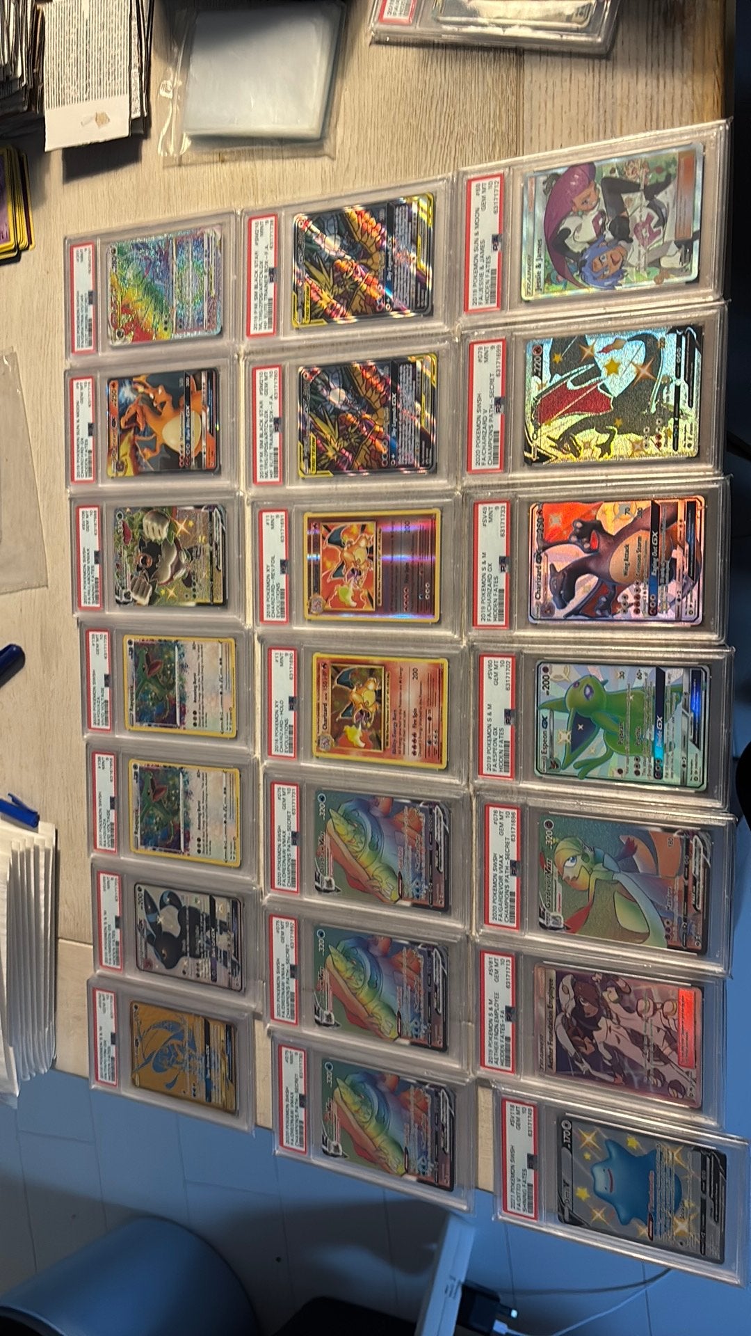 Diverse psa graded kaarten te koop, Hobby en Vrije tijd, Ophalen of Verzenden, Zo goed als nieuw, Foil