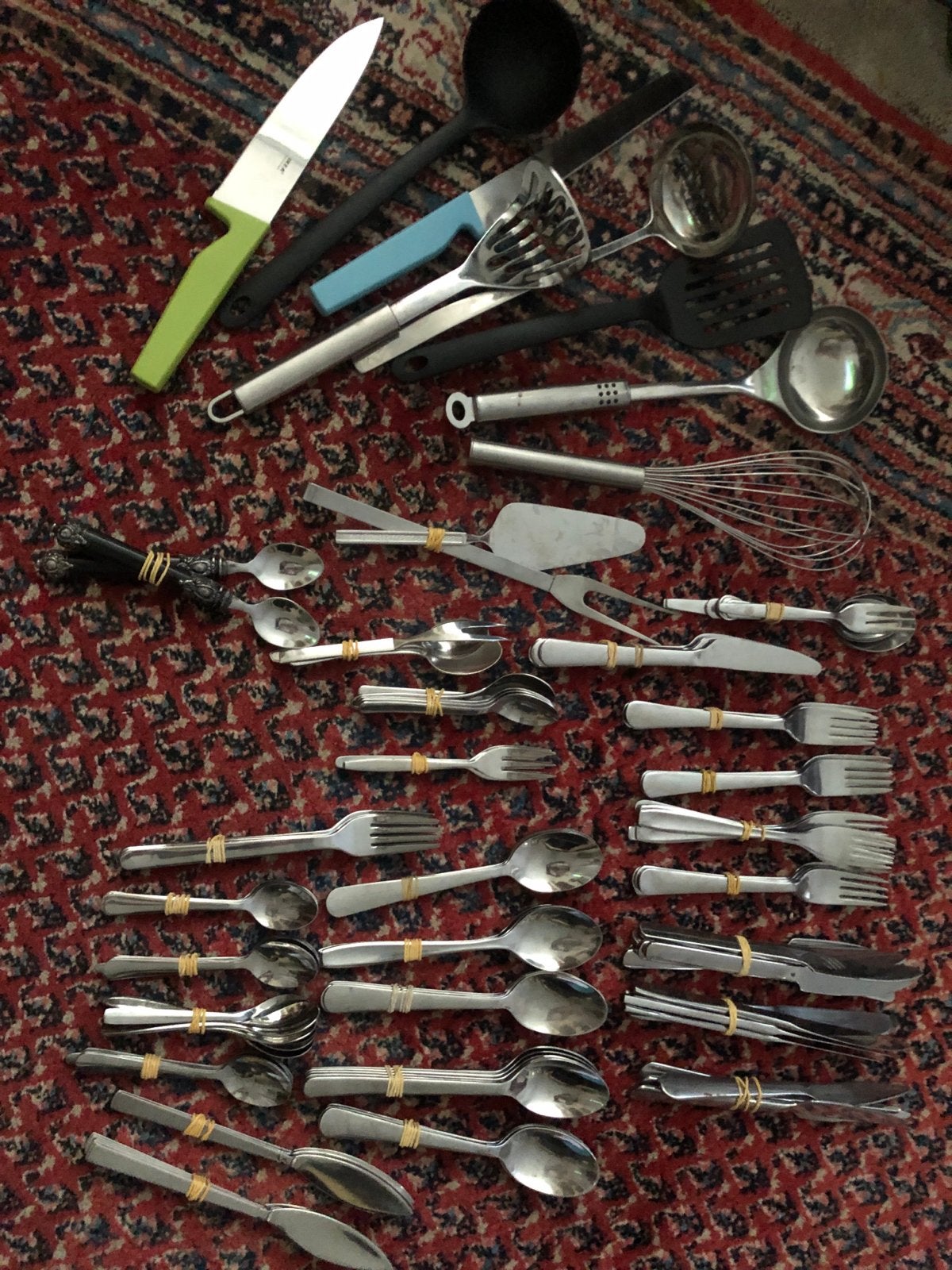 Bestek en Keukengerei - Diverse Bundels en Losse Items, Ophalen, Gebruikt, Bestekset, Rvs of Chroom
