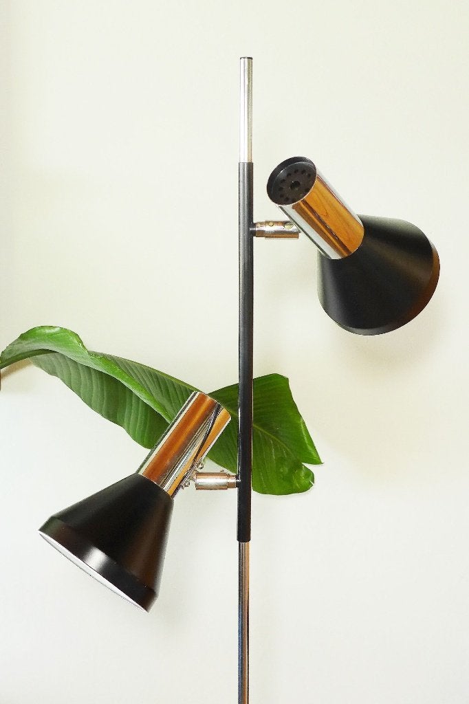 Vintage Vloerlamp STAFF Leuchten Lamp Jaren 60 70 Retro, Huis en Inrichting, Lampen | Vloerlampen, Ophalen, Gebruikt, Metaal, 150 tot 200 cm