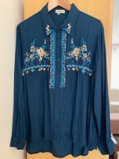 Geborduurde dames blouse Boutique 17 maat XL turquoise blauw, Kleding | Dames, Blauw, Maat 46/48 (XL) of groter, Nieuw, Ophalen of Verzenden