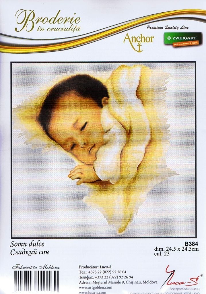 Cado LUCA borduurpakket SLAPENDE BABY 384  op=op, Ophalen of Verzenden, Nieuw, Handborduren, Borduurpakket