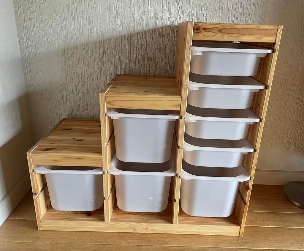 Trofast ikea opbergcombinatie grenen, Ophalen, Gebruikt, 5 laden of meer, 50 tot 100 cm