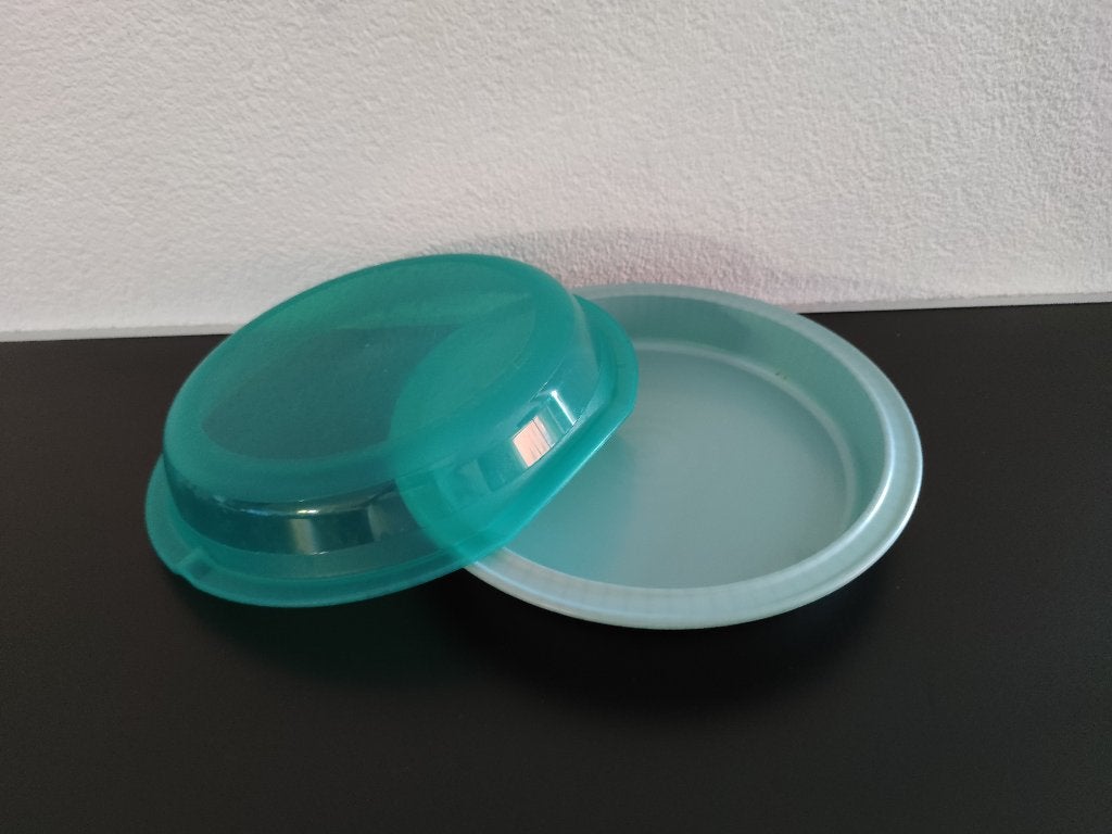 Tupperware Ultraplus schaal, taartbodem, 23 cm, Ophalen of Verzenden, Zo goed als nieuw, Groen, Schaal