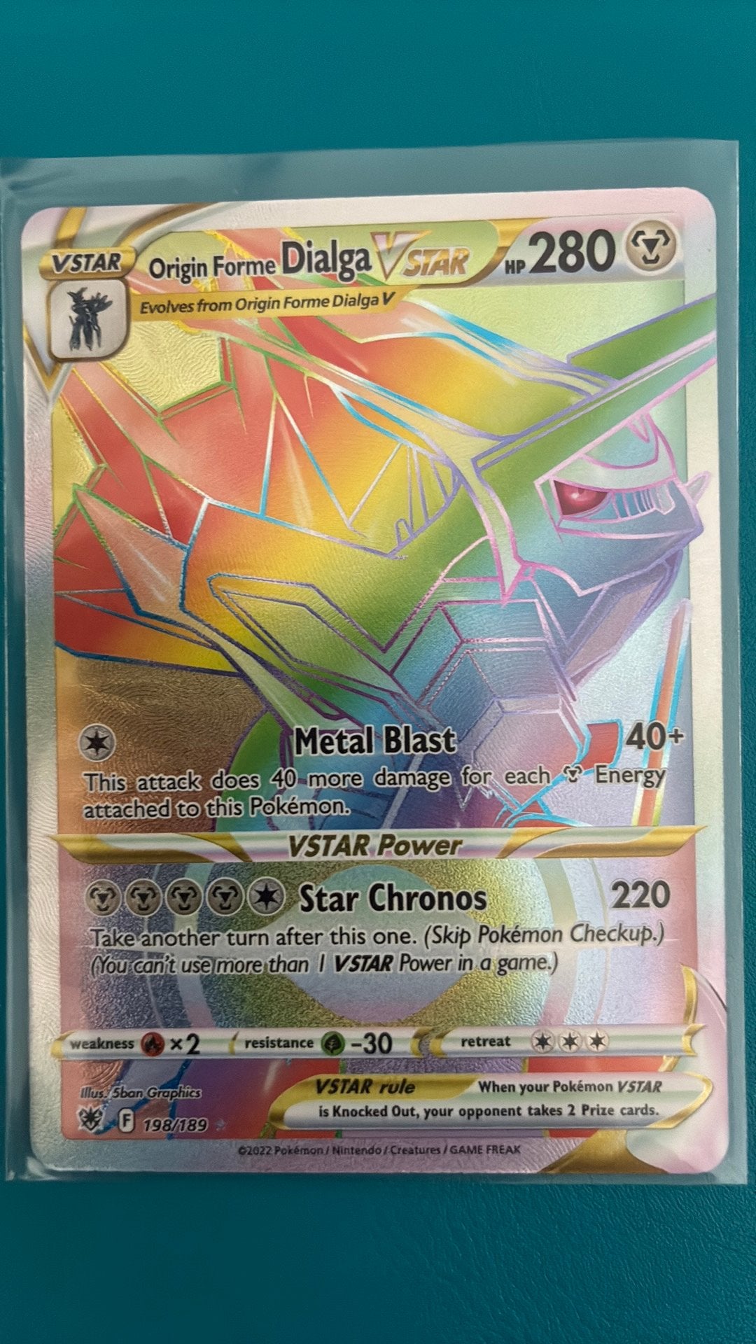 Origin Forme Dialga Vstar 198 rainbow - Astral Radiance, Ophalen, Zo goed als nieuw