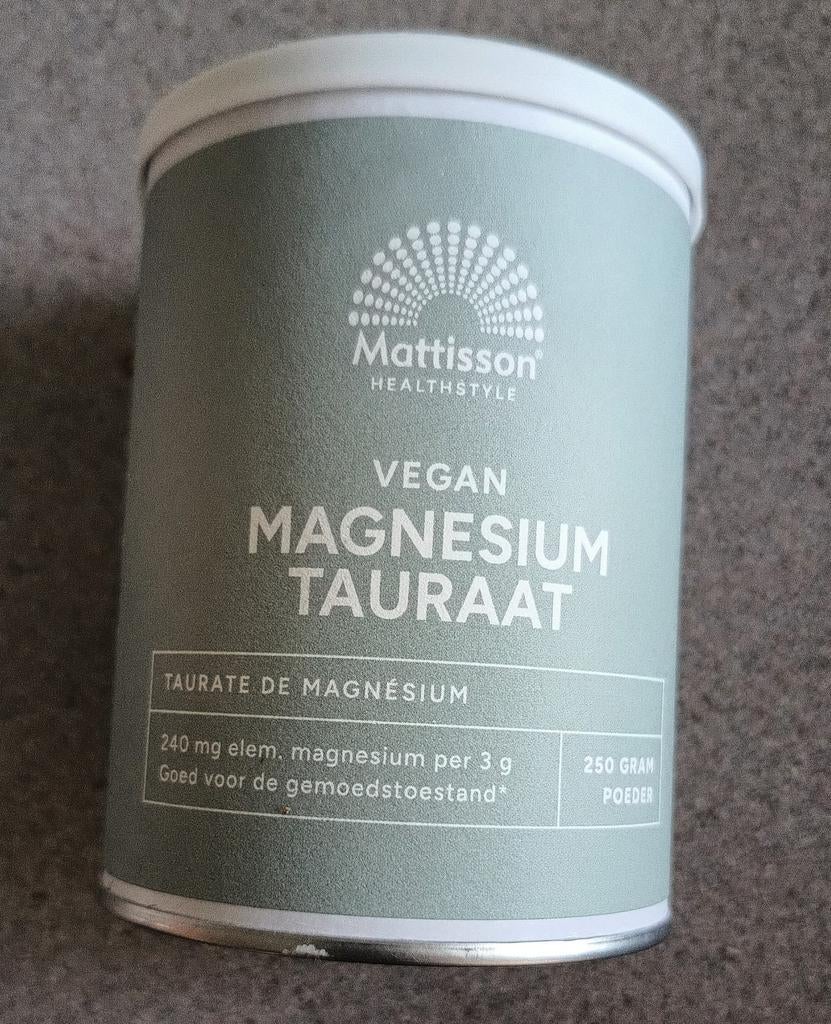 Magnesium tauraat poeder van Mattisson, Ophalen of Verzenden, Zo goed als nieuw, Poeder of Drank