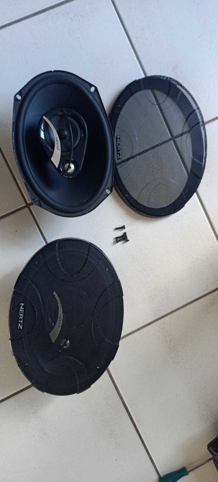 Hertz DCX 690.3 Autospeakers 6x9 inch 180W met kabels, Ophalen of Verzenden, Gebruikt
