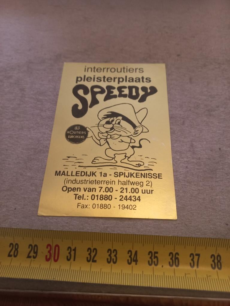 Pleisterplaats/wegrestaurant speedy Spijkenisse, Verzamelen, Ophalen of Verzenden, Zo goed als nieuw