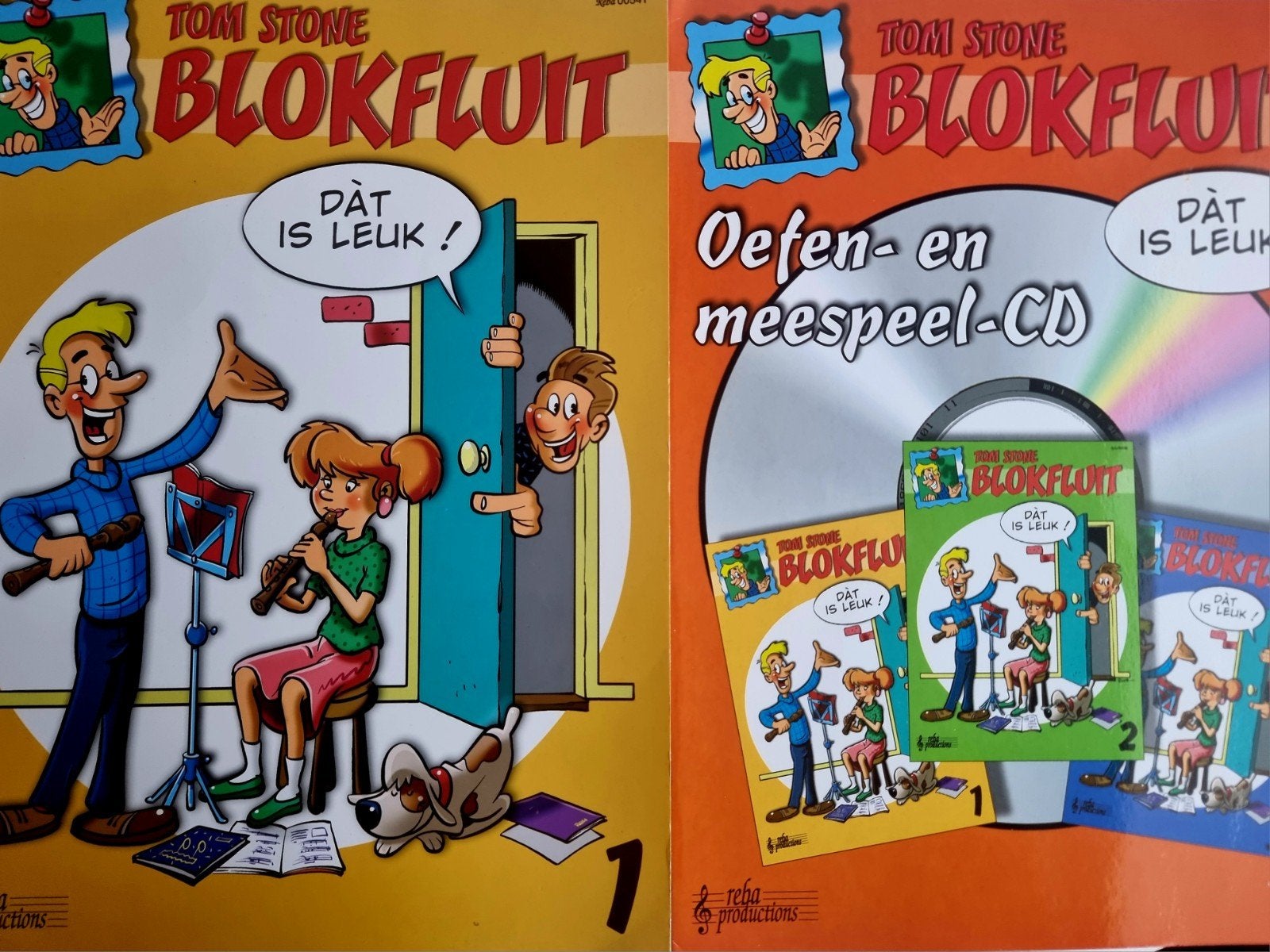 Tom Stone Blokfluit: Oefen- en meespeel-CD + Boek 1 Re13, Verzenden, Les of Cursus, Nieuw, Blokfluit