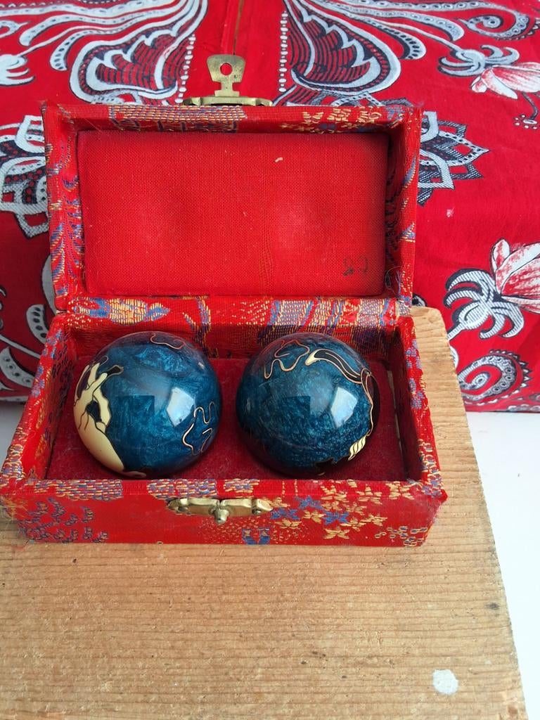 ORIGINELE ZWARE MASSIEVE CHINESE MAGIE BALLEN, Ophalen of Verzenden, Nieuw, Bal