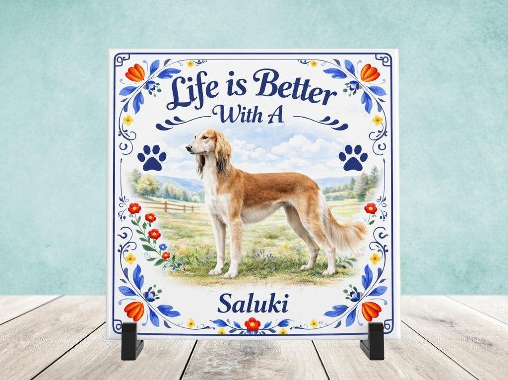 Life is Better With a Saluki - Tegel, Verzenden, Nieuw