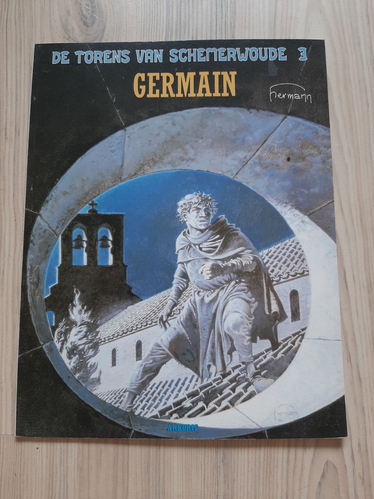 De Torens van Schemerwoude 3 - Germain - Hermann, Boeken, Eén stripboek, Ophalen of Verzenden, Gelezen, Hermann