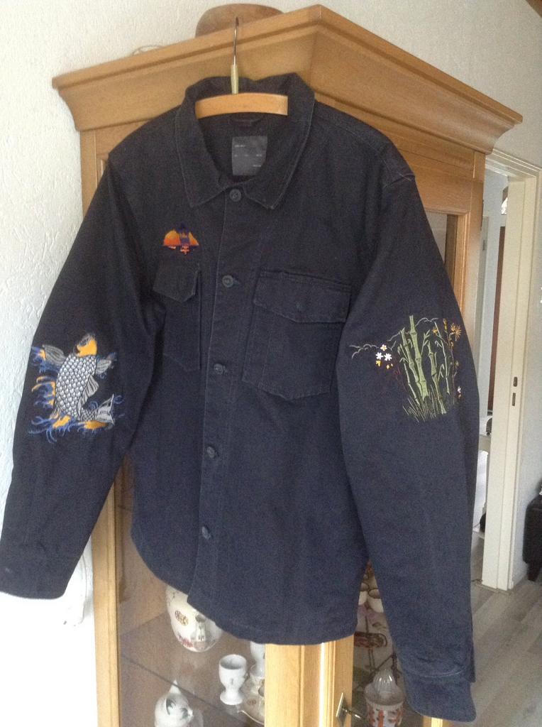 Jas Jacket tussenjas Zara Maat L donkerblauw, Kleding | Heren, Jassen | Zomer, Zo goed als nieuw, Maat 52/54 (L), Blauw, Ophalen of Verzenden