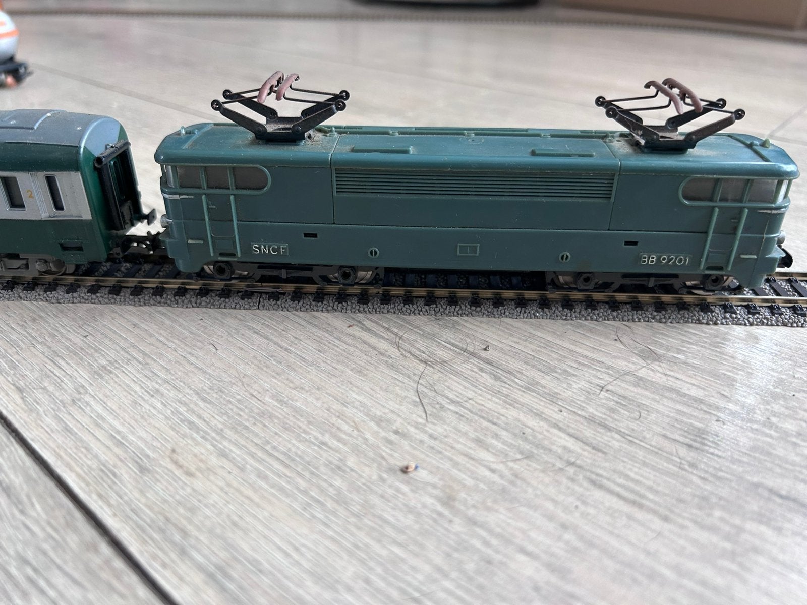 Jouef trein SNCF BB 9201 + wagons, Ophalen, Gelijkstroom, Jouef, Wagon