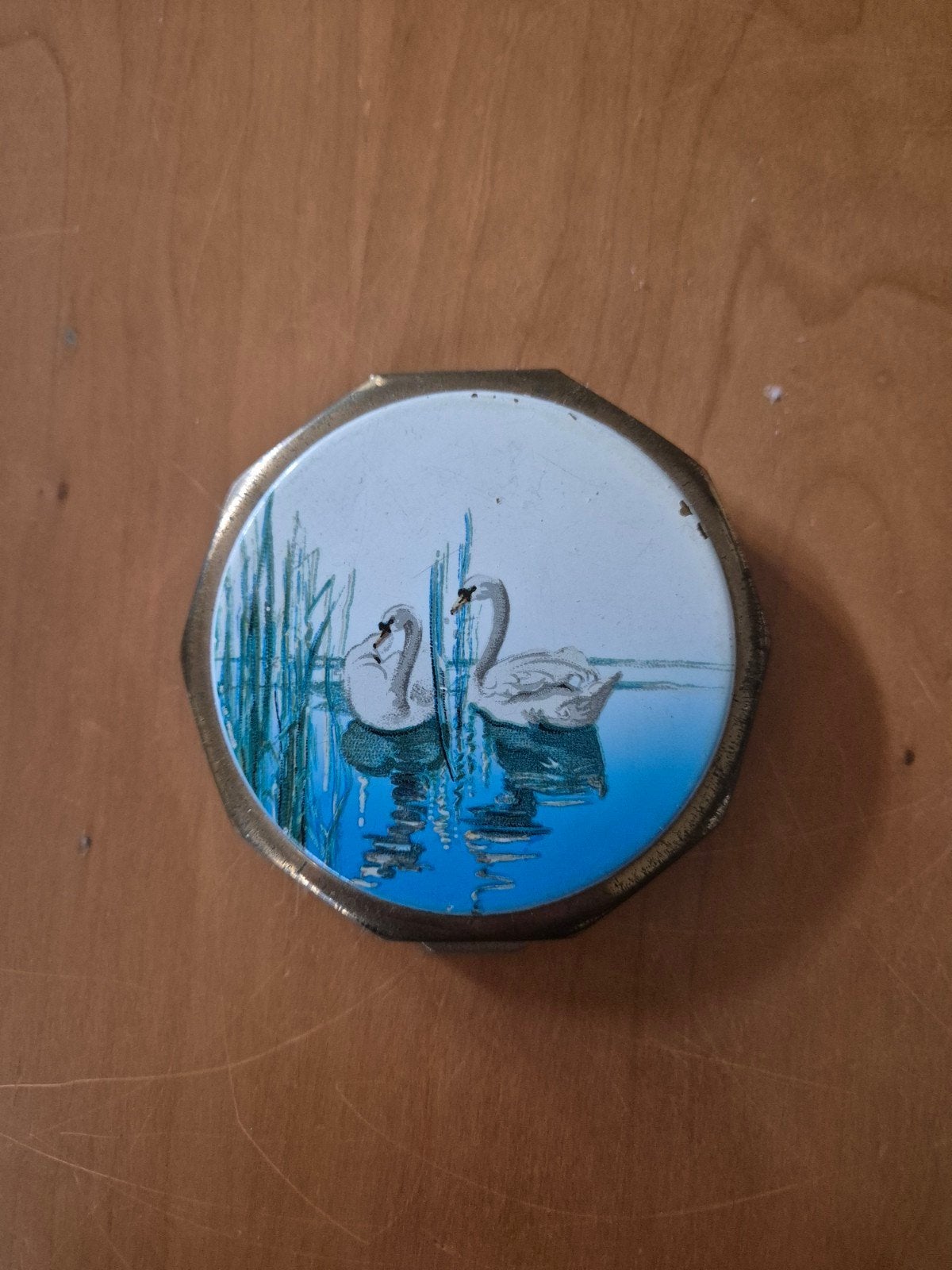 Vintage poederdoosje met spiegel, Ophalen