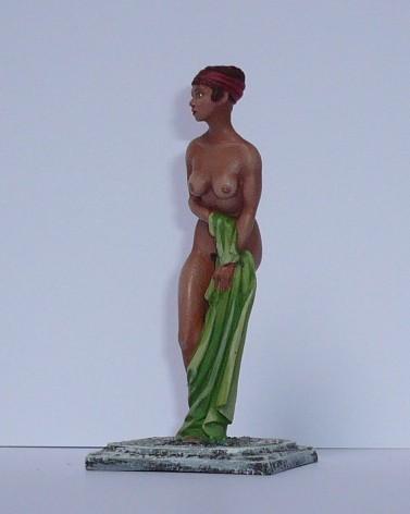 Tinnen figuur van naakte Romeinse baadster, Ophalen of Verzenden, Zo goed als nieuw