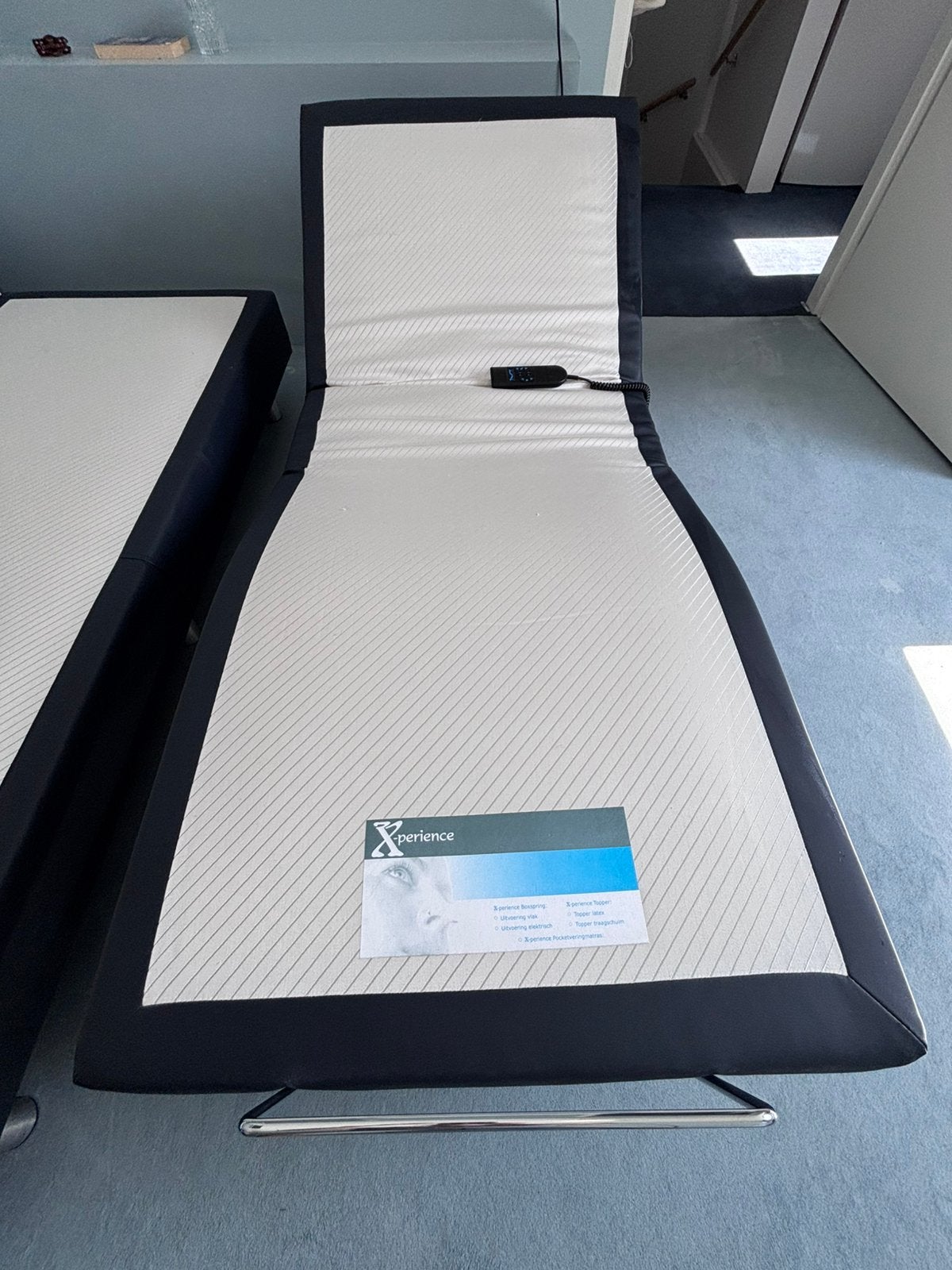 Boxspring, Ophalen, Gebruikt, Eenpersoons, Blauw