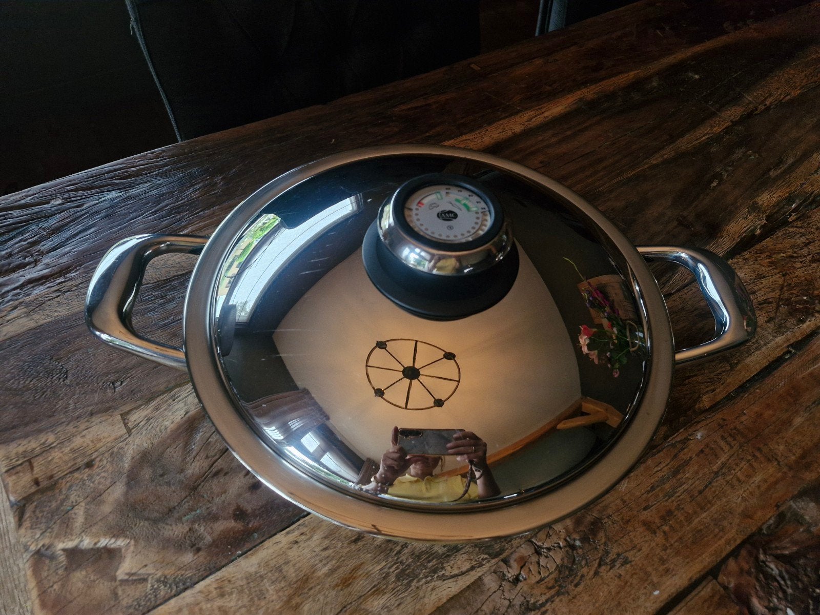 AMC pan 1,9 liter - Zo goed als nieuw, Met deksel, Ophalen of Verzenden, Zo goed als nieuw, Rvs