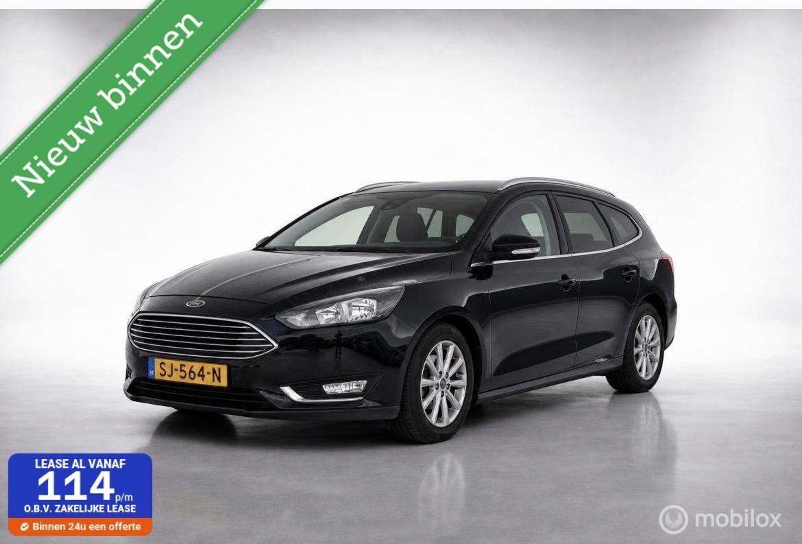 Ford Focus Wagon 1.0 Titanium, Auto's, Ford, 125 pk, Gebruikt, Euro 6, Zwart