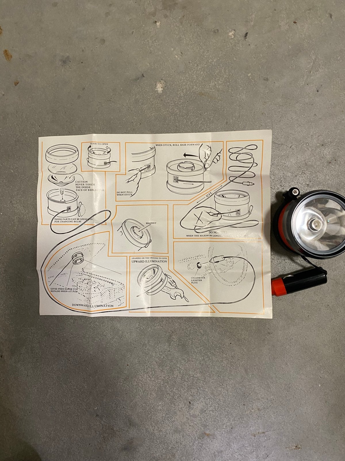 Vintage Magnetische Roll Light Autolamp 12V, Ophalen, Zo goed als nieuw