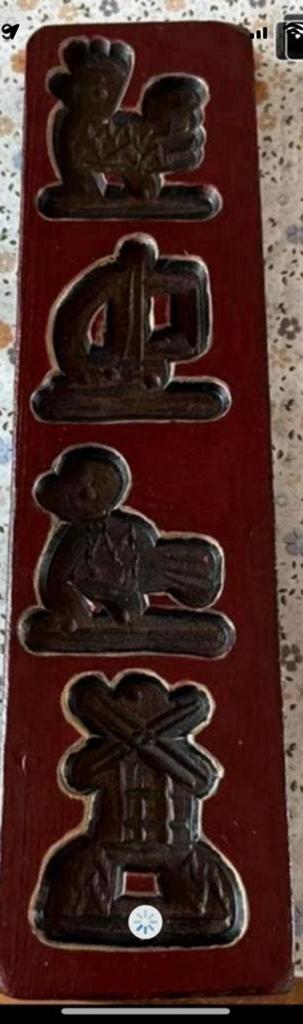 Vintage Speculaasplank/ Koekplank.  4 of 2 afbeeldingen zgan, Antiek en Kunst, Curiosa en Brocante, Ophalen of Verzenden
