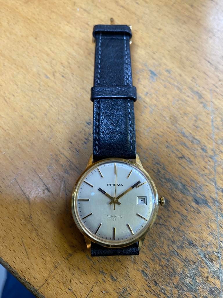 Prisma heren horloge, Ophalen of Verzenden, Goud, Overige merken, 1960 of later