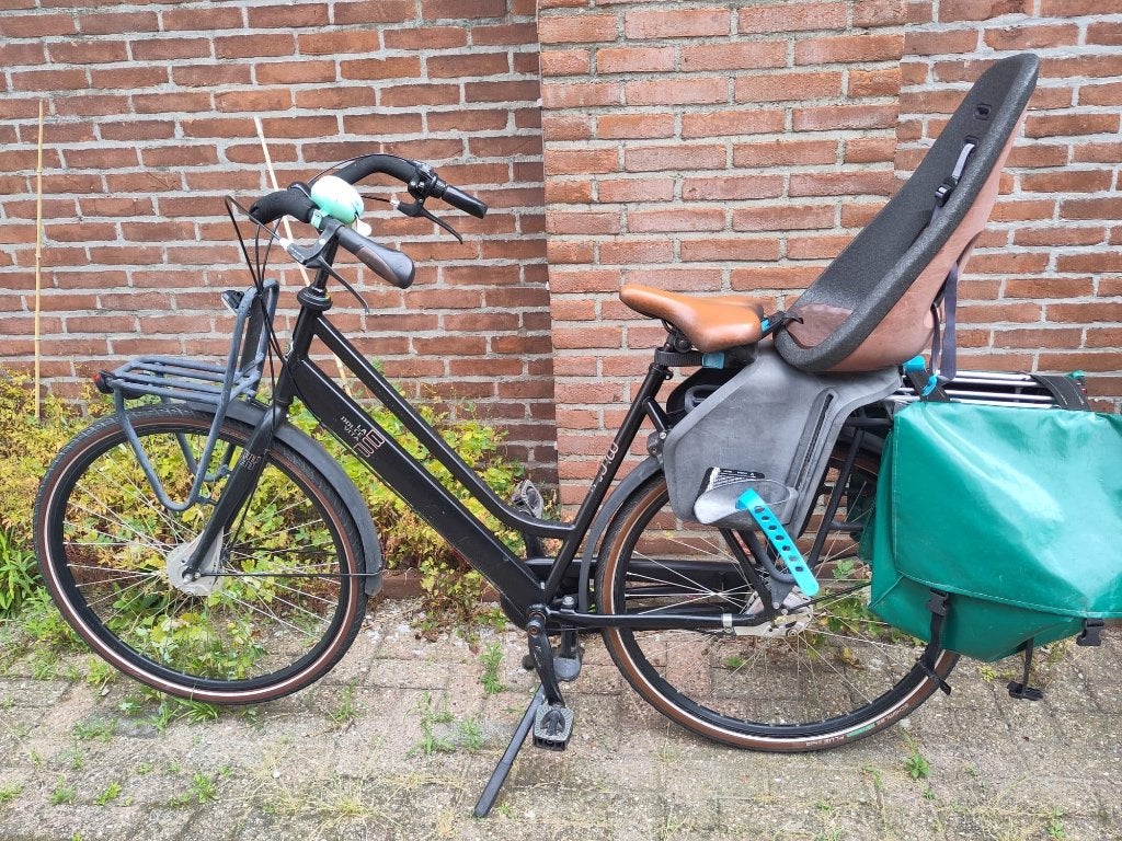 Moederfiets BSP - La Dolce Vita + achterzitje Thule, Fietsen en Brommers, Fietsen | Dames | Moederfietsen, Gebruikt, Mandje, 1 zitje