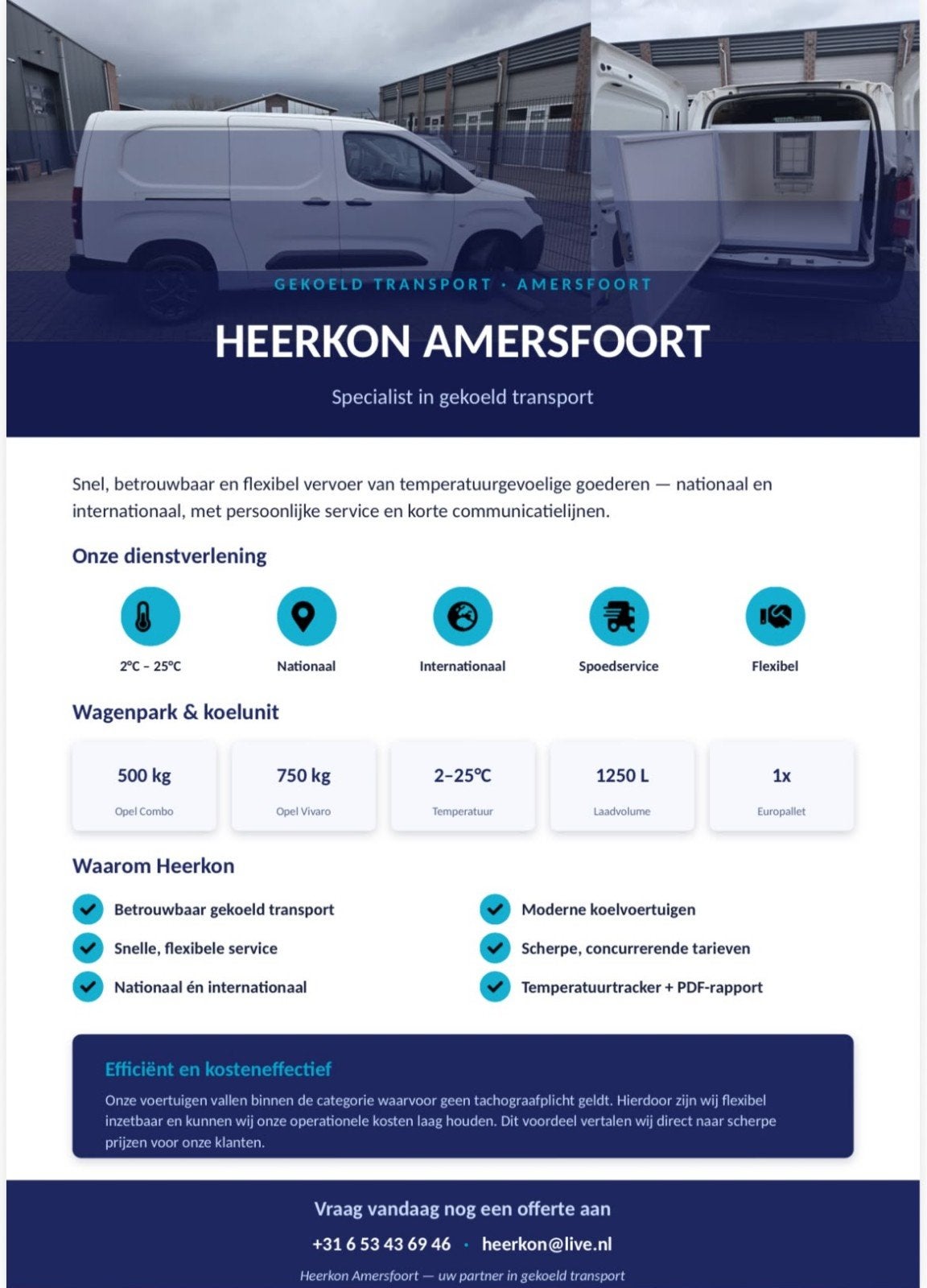 koerier zzp met peugeot  koelauto vebabox zoekt spoedopdr., Koeriersdiensten