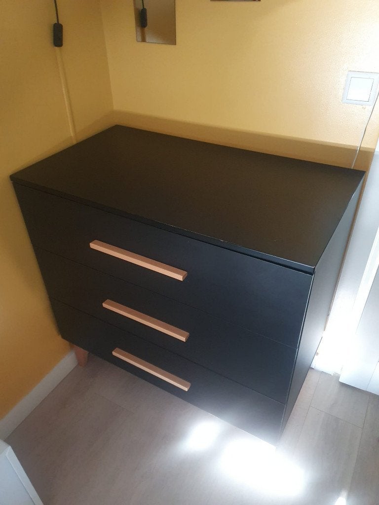 Bopita Lena Commode Zwart/Naturel, Ophalen, Gebruikt, 50 tot 70 cm, 75 tot 100 cm