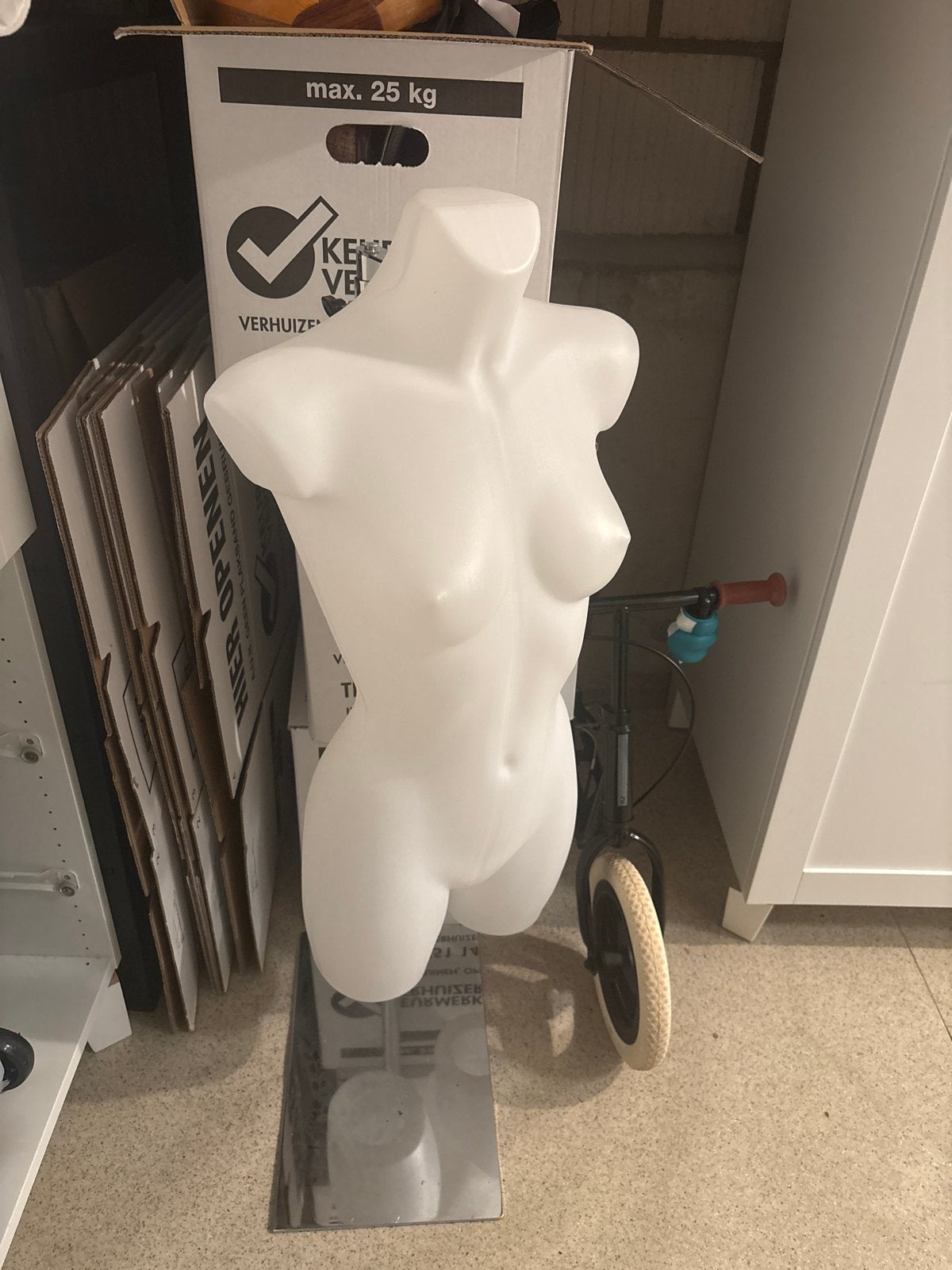 Witte paspop torso - perfect voor presentatie, Ophalen