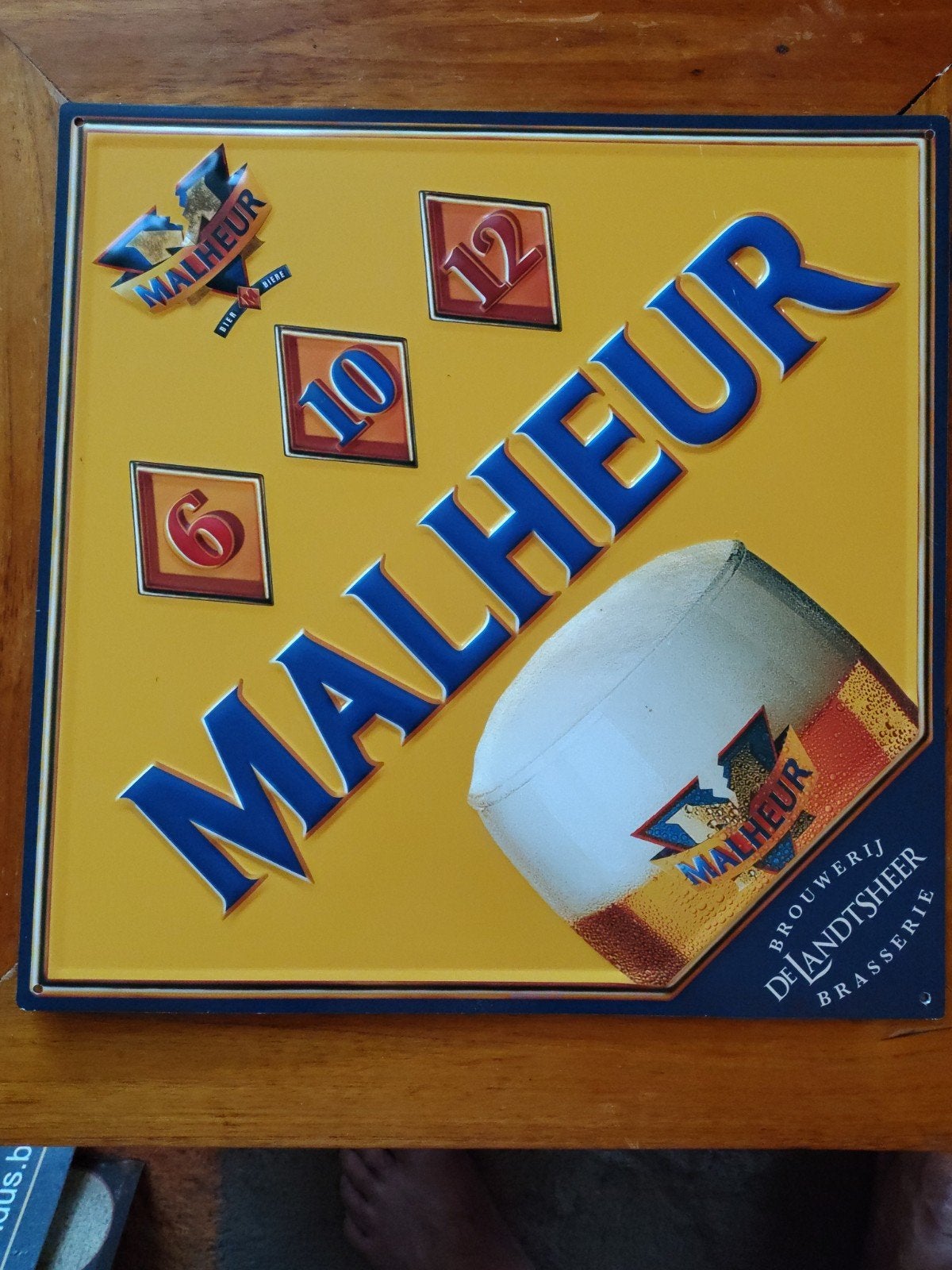 Malheur Bier Reclamebord - Metaal 36x36 cm, Ophalen of Verzenden