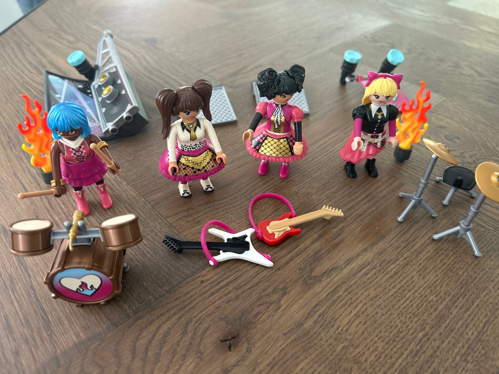 Playmobil rockband met 4 figuren en instrumenten, Verzenden, Gebruikt, Jongen of Meisje