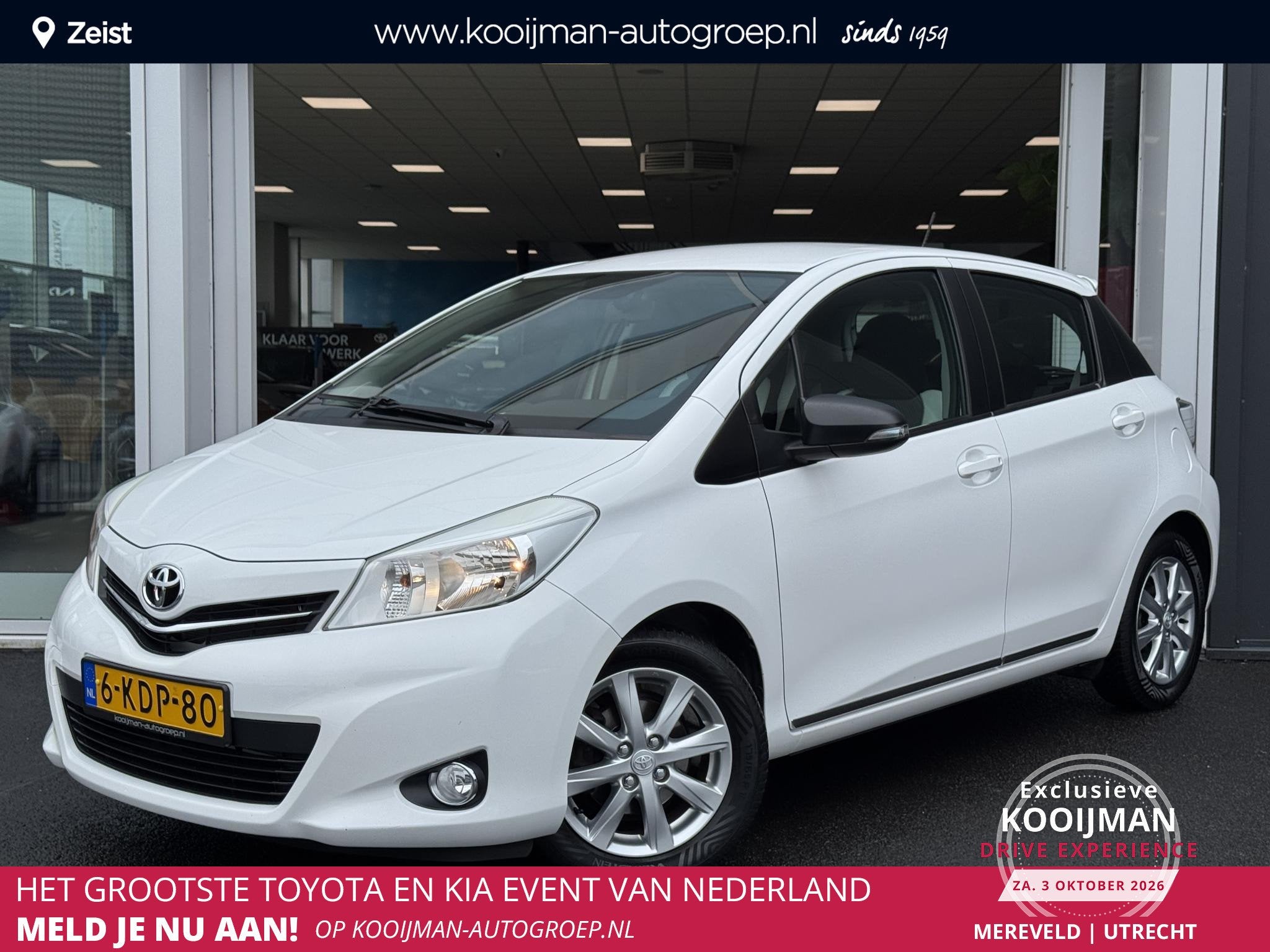 Toyota Yaris 1.0 VVT-i Trend | Climate Control | Achteruitri, Auto's, Euro 5, 750 kg, Wit, Origineel Nederlands