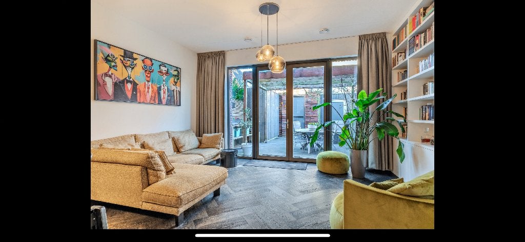 Gordijnen verduisterend extra lang beige / 5 kamers, 300 cm, In te korten, Beige, Ophalen of Verzenden