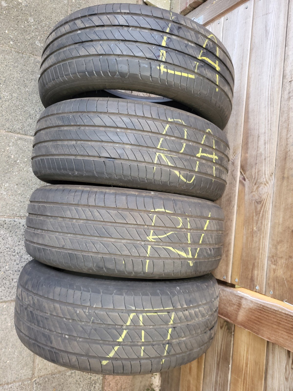 4 michelin zomerbanden 205 55 16, Ophalen, 16 inch, 205 mm, Band(en)