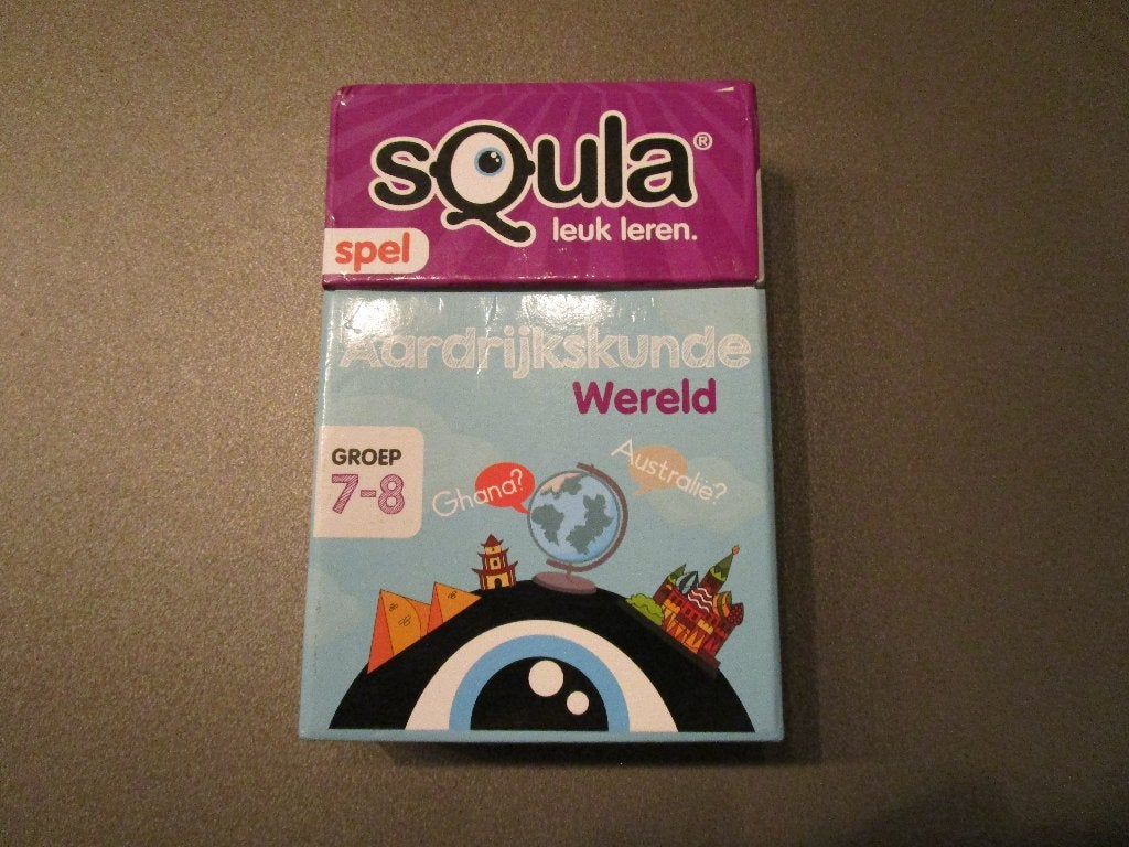 Squla leuk leren aardrijkskunde wereld spel groep 7-8, Een of twee spelers, Ophalen of Verzenden, Gebruikt