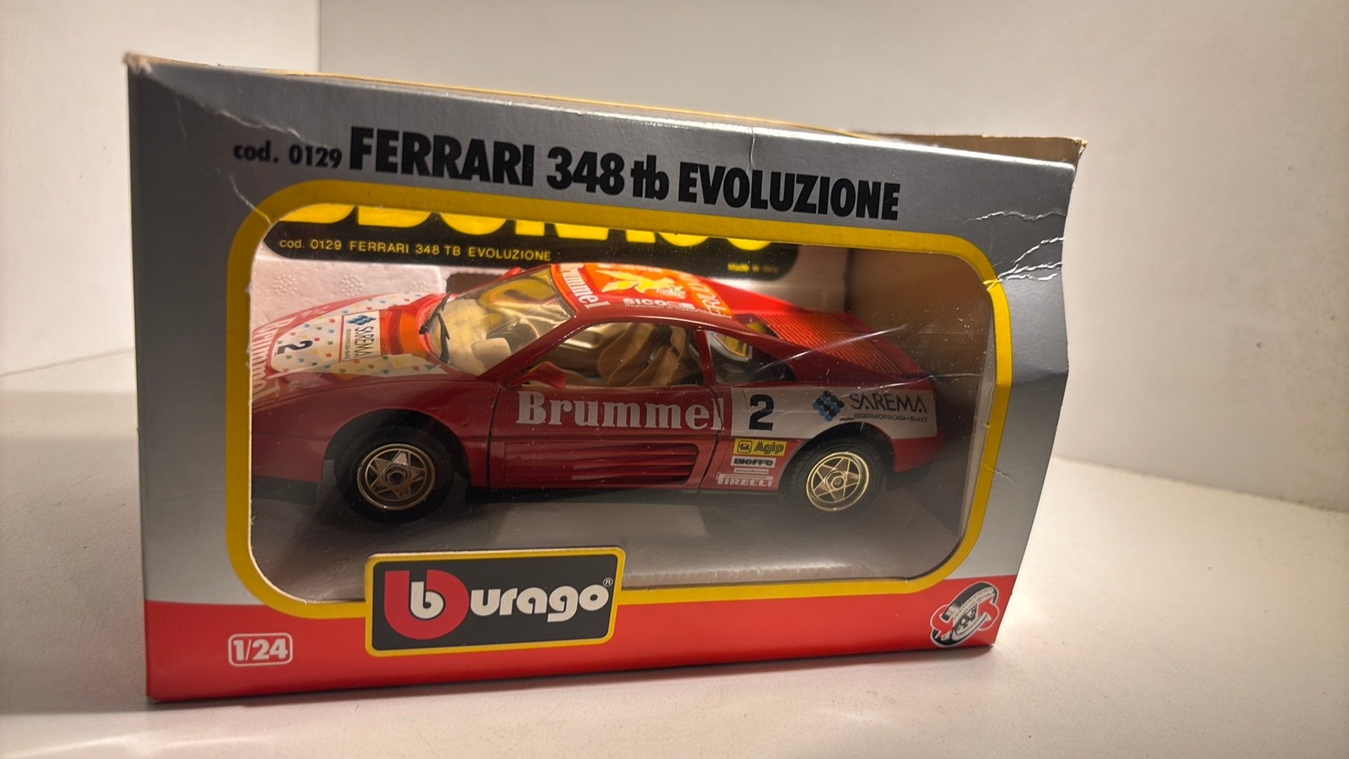 Ferrari 348 tb evolutione Bburago 1.24, Ophalen of Verzenden, Bburago, A, A